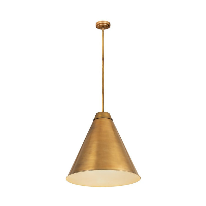 Z-Lite Eaton 1 Light Pendant, Rubbed Brass
