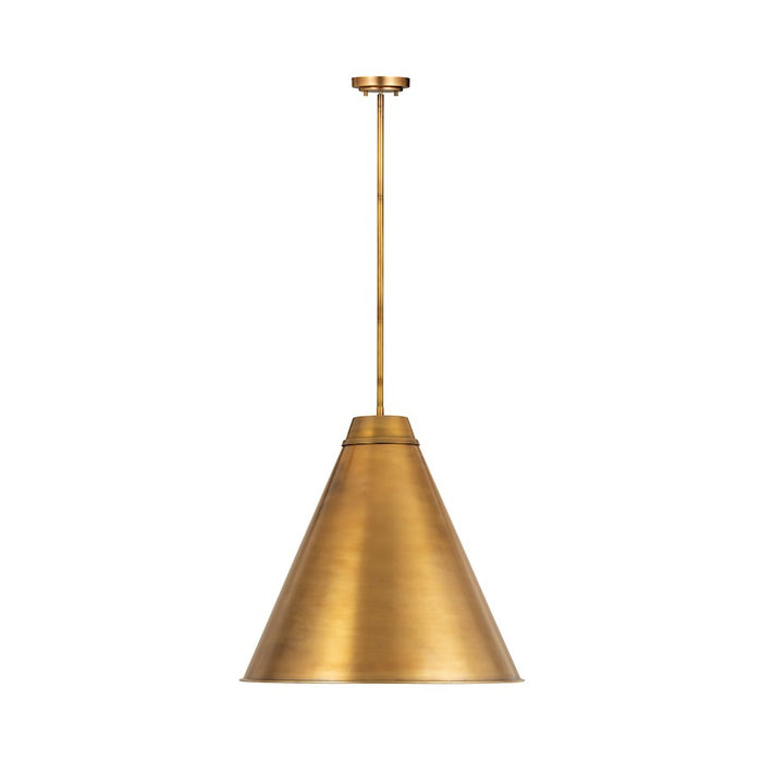 Z-Lite Eaton 1 Light Pendant, Rubbed Brass