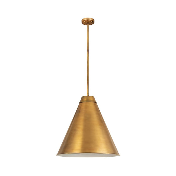 Z-Lite Eaton 1 Light Pendant, Rubbed Brass