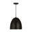 Z-Lite Z Studio Dome 1 Light 12" Pendant, Matte Black - 6012P12-SBK
