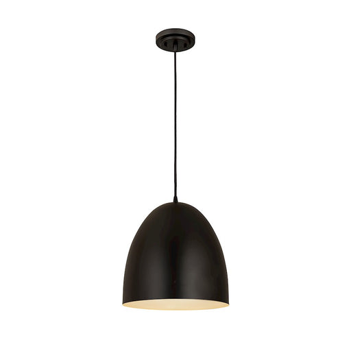 Z-Lite Z Studio Dome 1 Light 12" Pendant, Matte Black