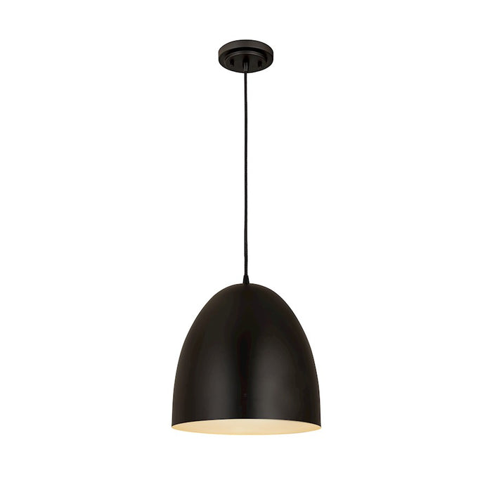 Z-Lite Z Studio Dome 1 Light 12" Pendant, Matte Black