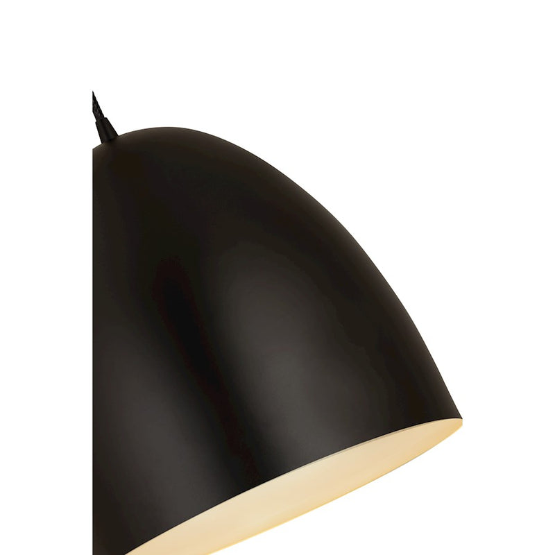 Z-Lite Z Studio Dome 1 Light 12" Pendant, Matte Black