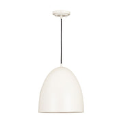 Z-Lite Z Studio Dome 1 Light 12" Pendant, Matte White - 6012P12-SWH