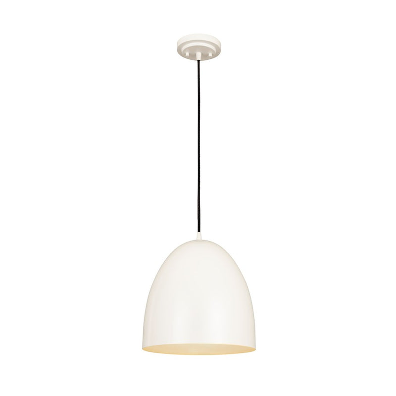 Z-Lite Z Studio Dome 1 Light 12" Pendant, Matte White