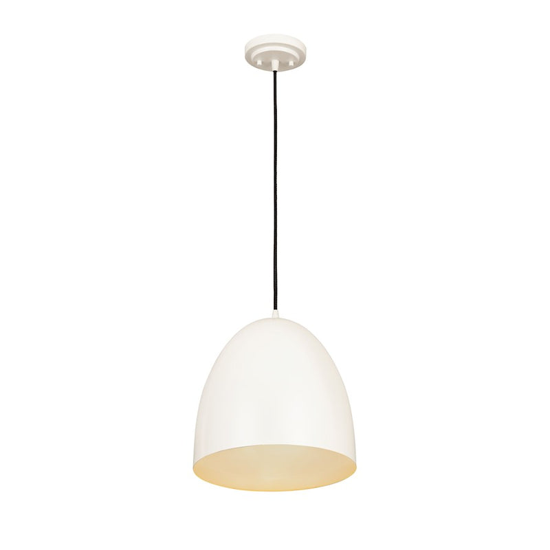 Z-Lite Z Studio Dome 1 Light 12" Pendant, Matte White