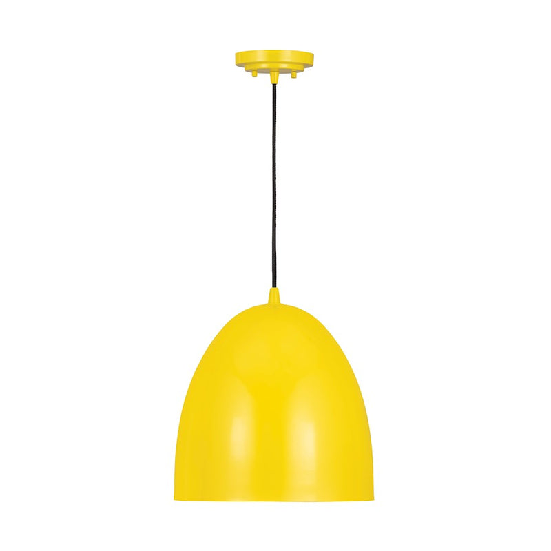 Z-Lite Z Studio Dome 1 Light 12" Pendant, Yellow - 6012P12-YEL