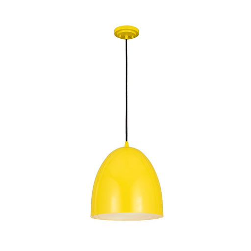 Z-Lite Z Studio Dome 1 Light 12" Pendant, Yellow