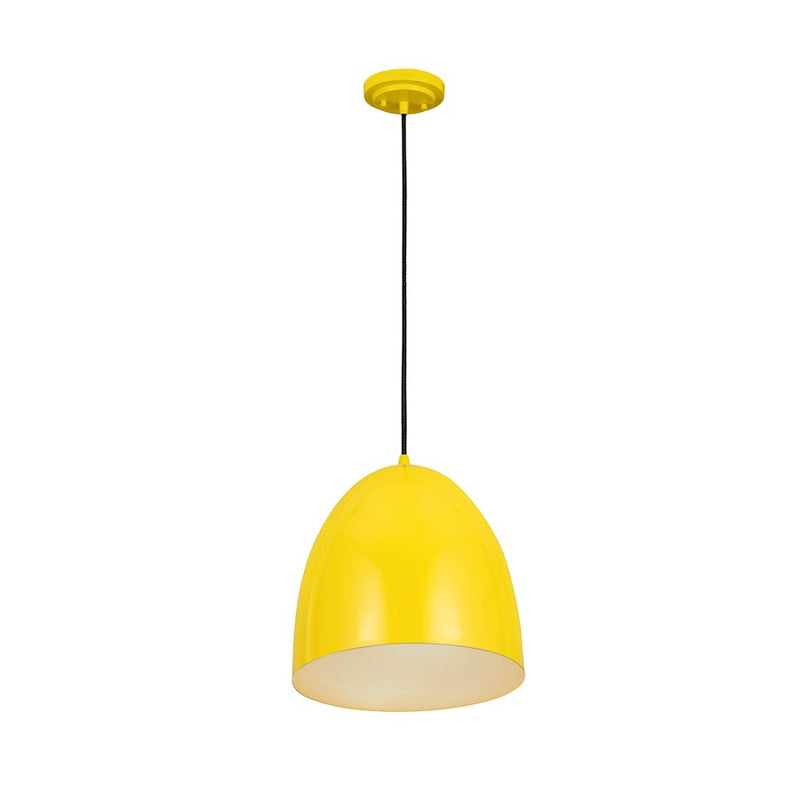 Z-Lite Z Studio Dome 1 Light 12" Pendant, Yellow