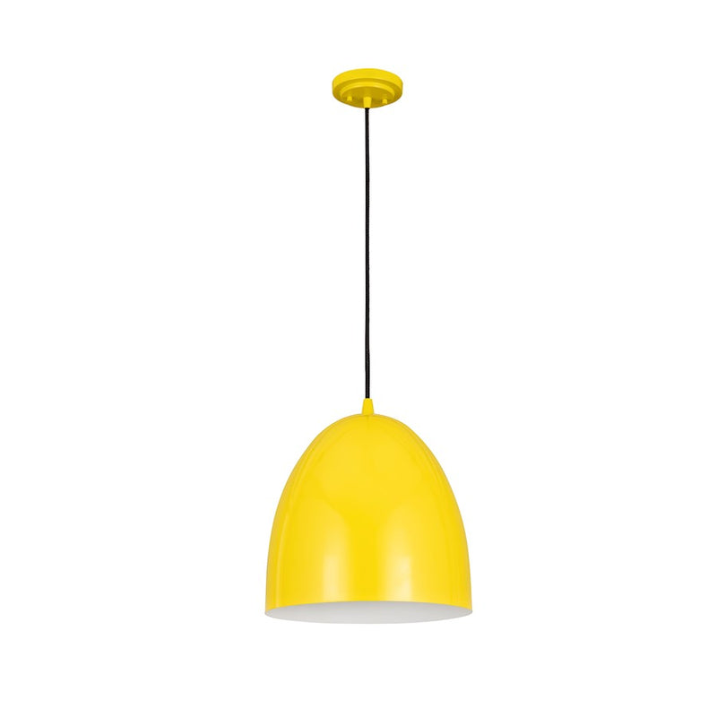 Z-Lite Z Studio Dome 1 Light 12" Pendant, Yellow