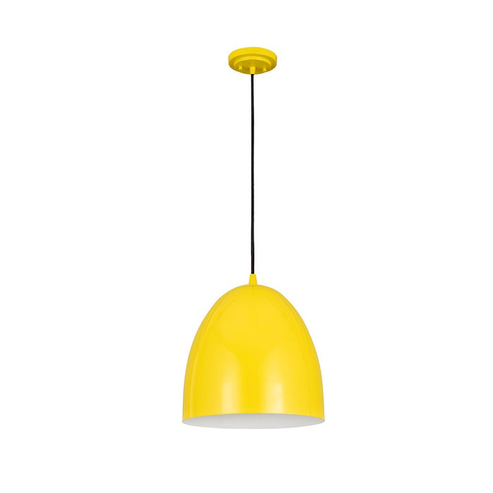 Z-Lite Z Studio Dome 1 Light 12" Pendant, Yellow