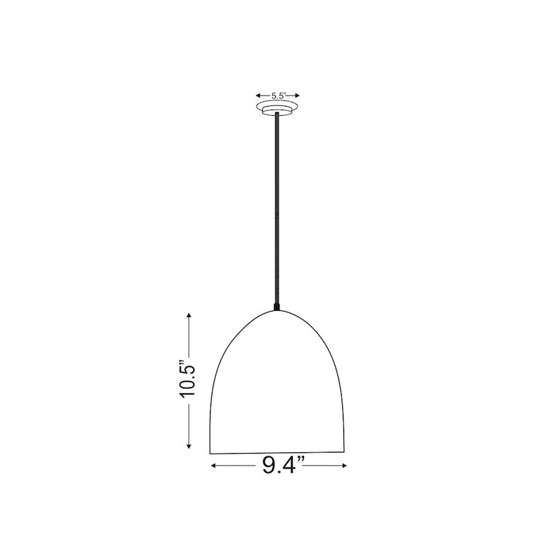 Z-Lite Z Studio Dome 1 Light 9.5" Pendant, Mint