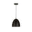 Z-Lite Z Studio Dome 1 Light 9.50" Pendant, Matte Black - 6012P9-SBK