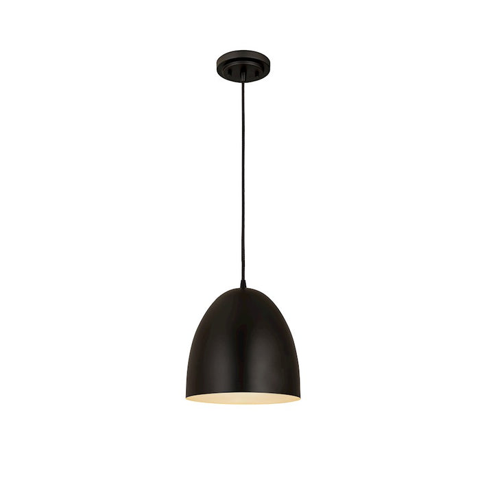 Z-Lite Z Studio Dome 1 Light 9.5" Pendant, Matte Black