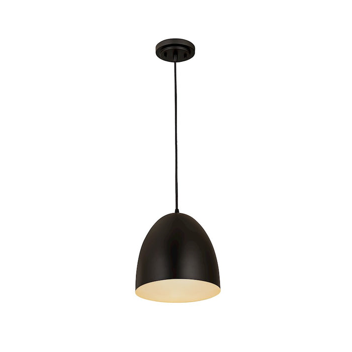 Z-Lite Z Studio Dome 1 Light 9.5" Pendant, Matte Black