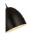 Z-Lite Z Studio Dome 1 Light 9.5" Pendant, Matte Black