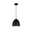 Z-Lite Z Studio Dome 1 Light 9.5" Pendant, Matte Black