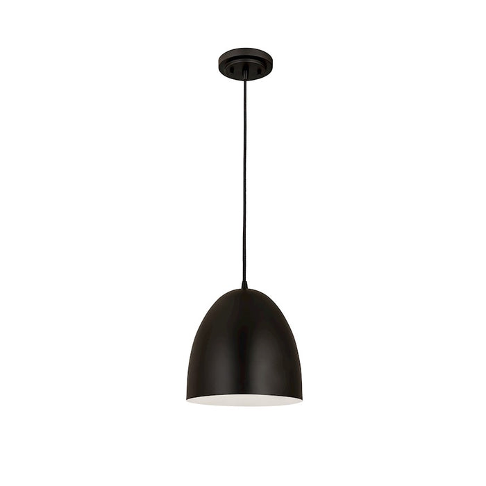 Z-Lite Z Studio Dome 1 Light 9.5" Pendant, Matte Black