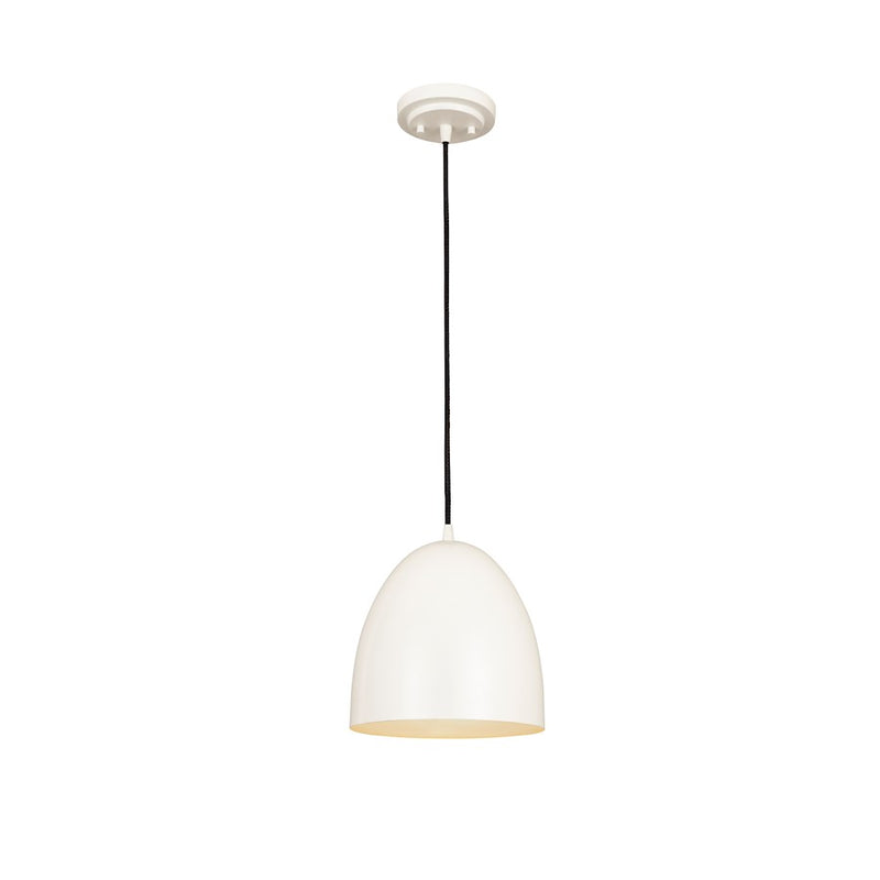 Z-Lite Z Studio Dome 1 Light 9.5" Pendant, Matte White