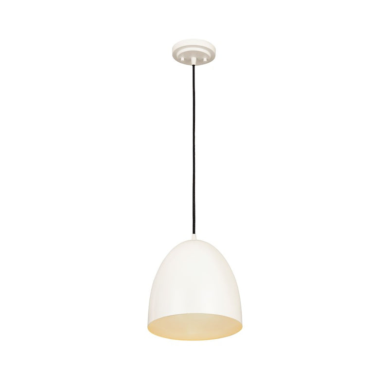 Z-Lite Z Studio Dome 1 Light 9.5" Pendant, Matte White