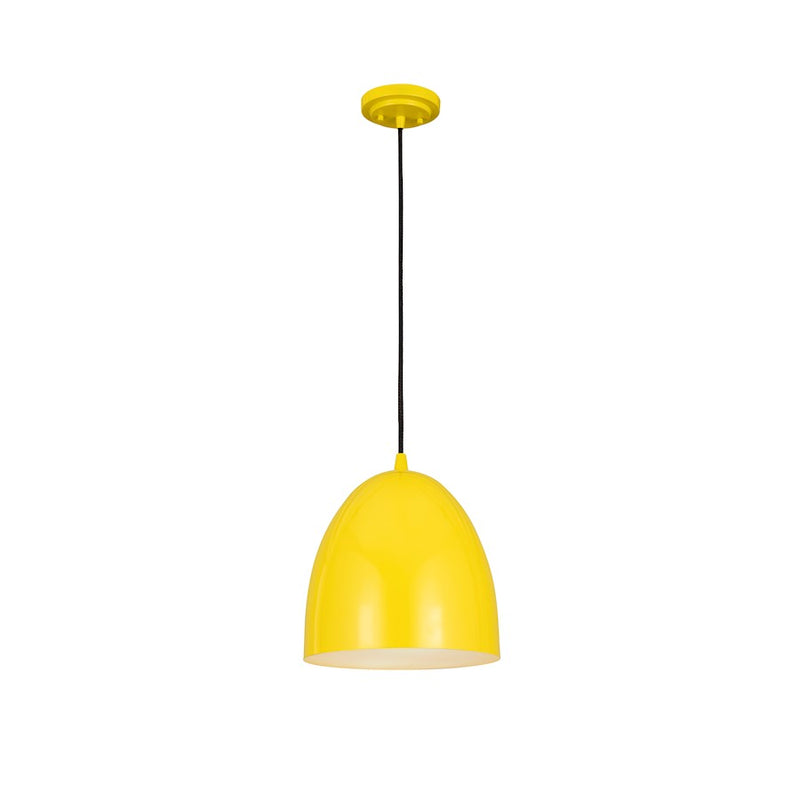 Z-Lite Z Studio Dome 1 Light 9.5" Pendant, Yellow