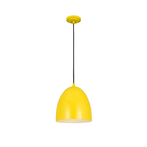 Z-Lite Z Studio Dome 1 Light 9.5" Pendant, Yellow