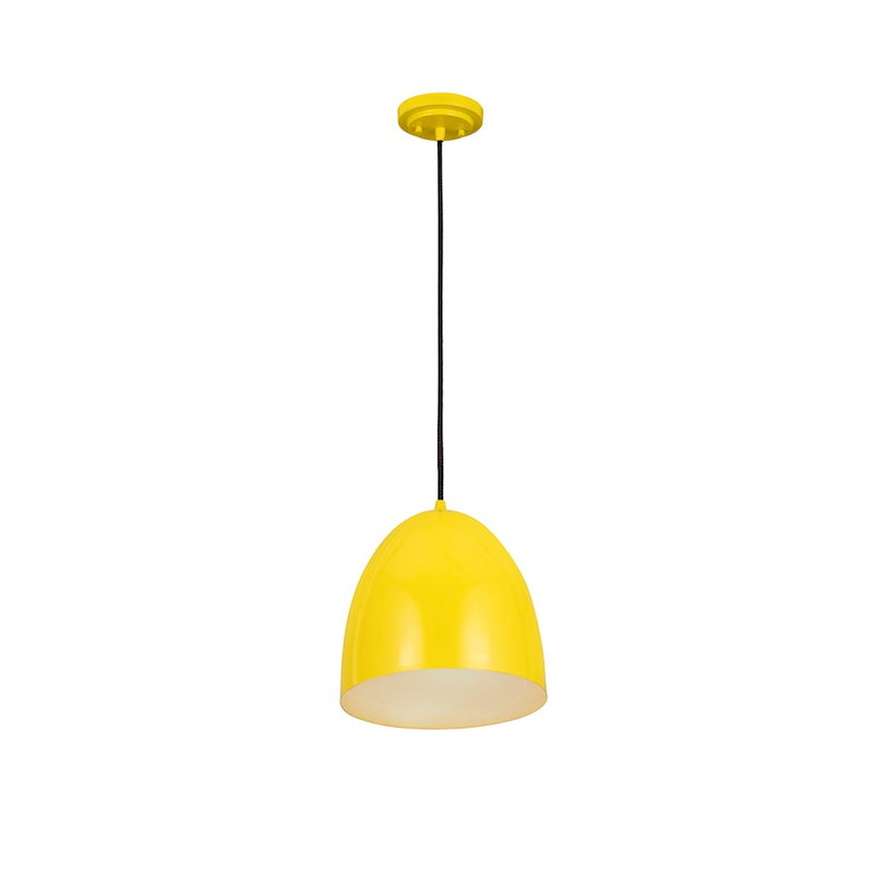 Z-Lite Z Studio Dome 1 Light 9.5" Pendant, Yellow