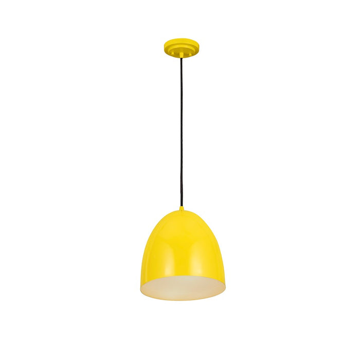 Z-Lite Z Studio Dome 1 Light 9.5" Pendant, Yellow