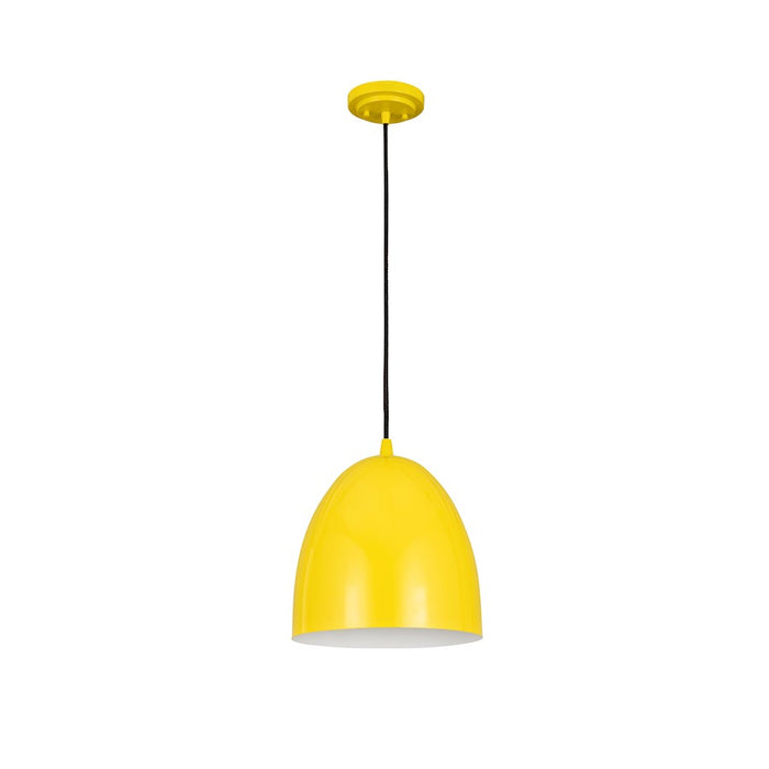 Z-Lite Z Studio Dome 1 Light 9.5" Pendant, Yellow