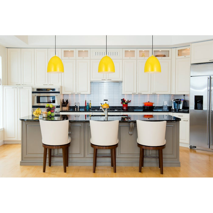 Z-Lite Z Studio Dome 1 Light 9.5" Pendant, Yellow