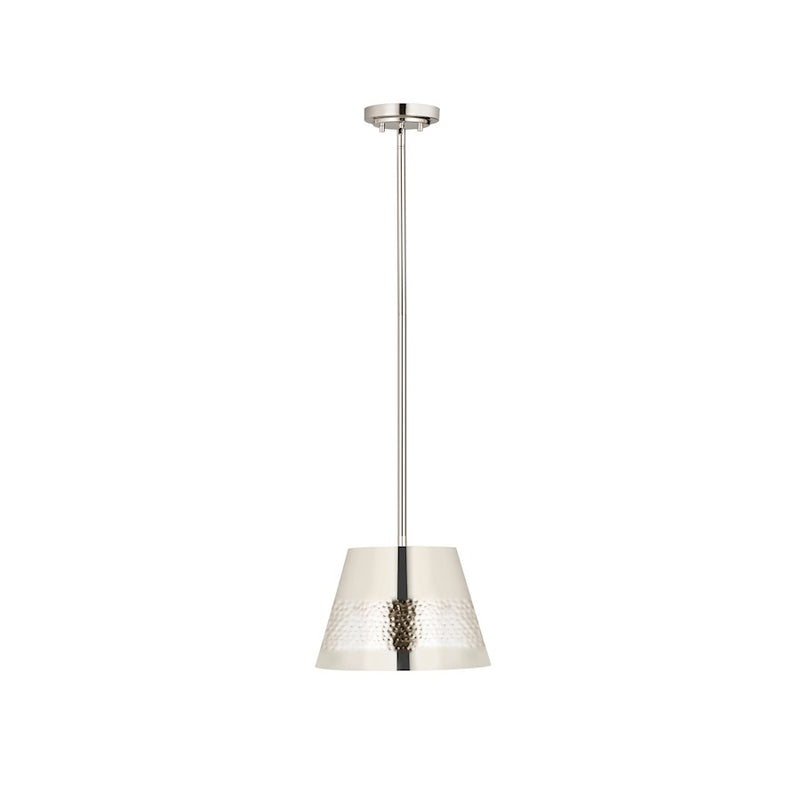 Z-Lite Maddox 1 Light 12" Chandelier, Polished Nickel