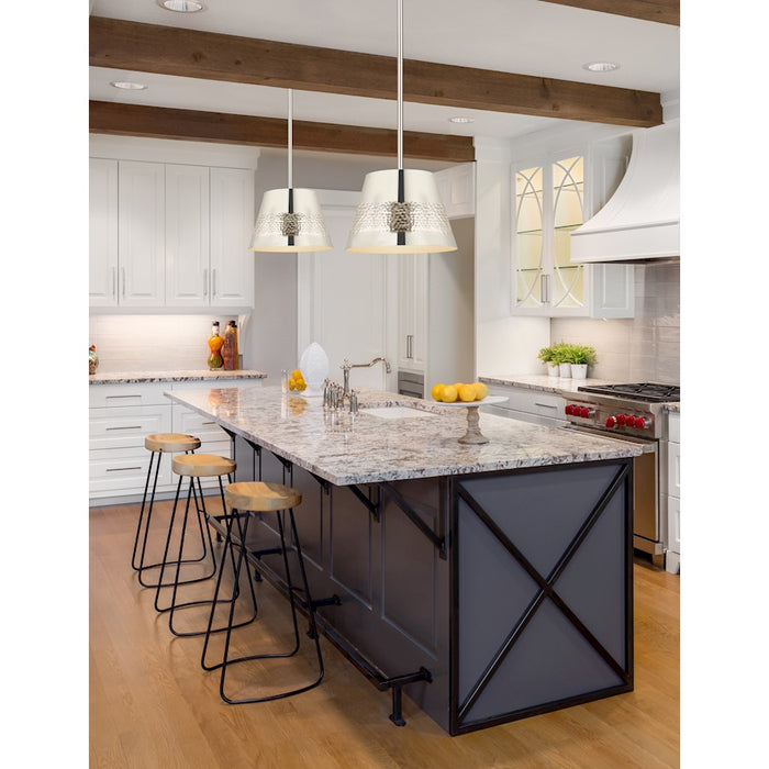 Z-Lite Maddox 1 Light 12" Chandelier, Polished Nickel
