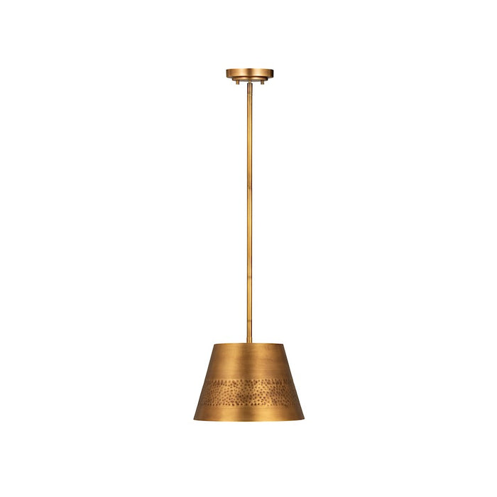 Z-Lite Maddox 1 Light 12" Chandelier, Rubbed Brass