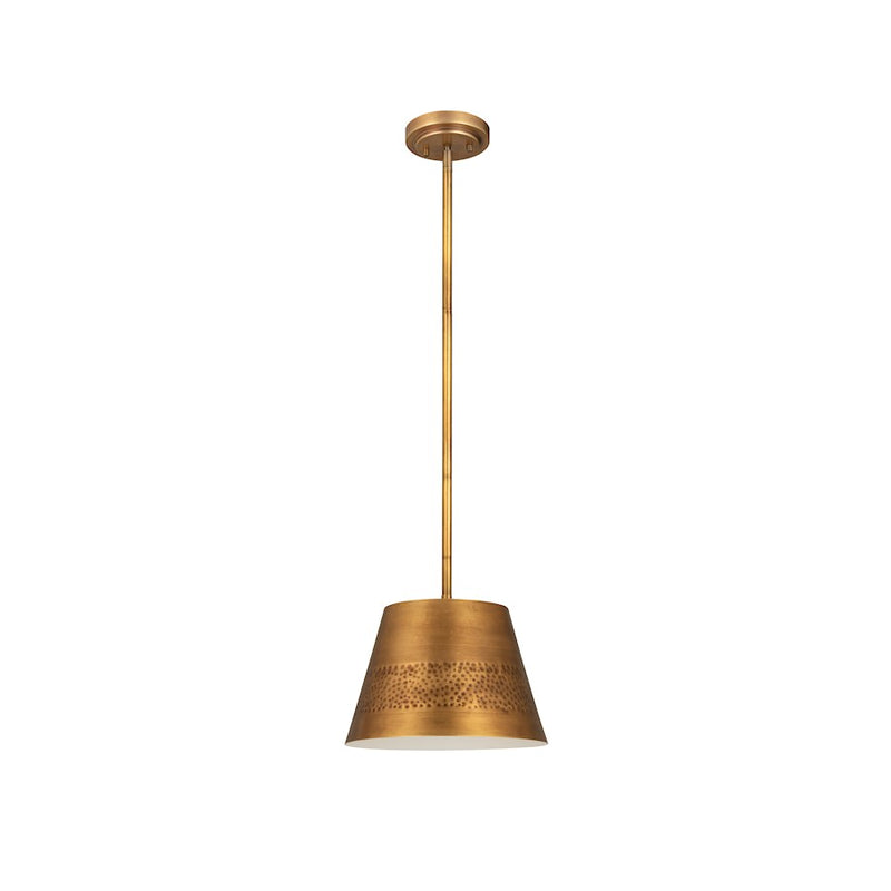 Z-Lite Maddox 1 Light 12" Chandelier, Rubbed Brass