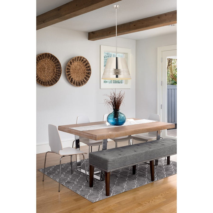 Z-Lite Maddox 1 Light 18" Chandelier, Polished Nickel