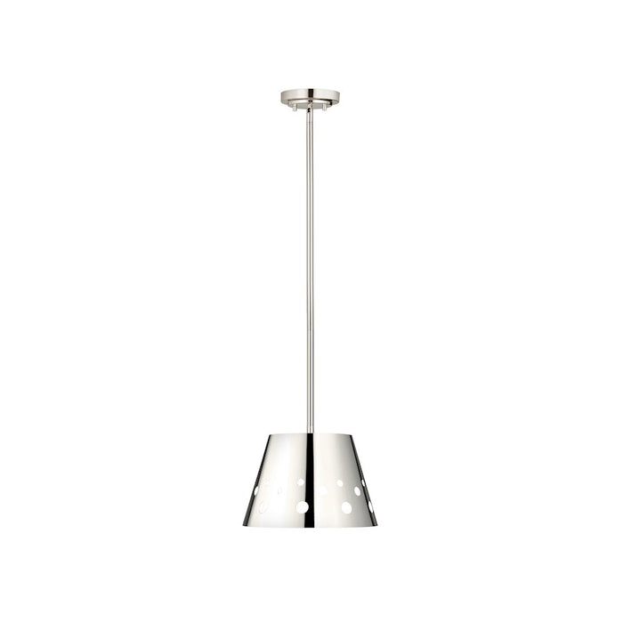 Z-Lite Katie 1 Light 12" Chandelier, Polished Nickel