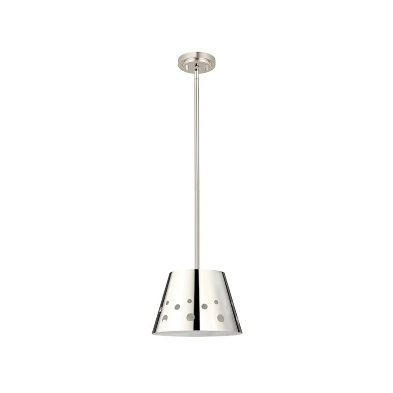 Z-Lite Katie 1 Light 12" Chandelier, Polished Nickel
