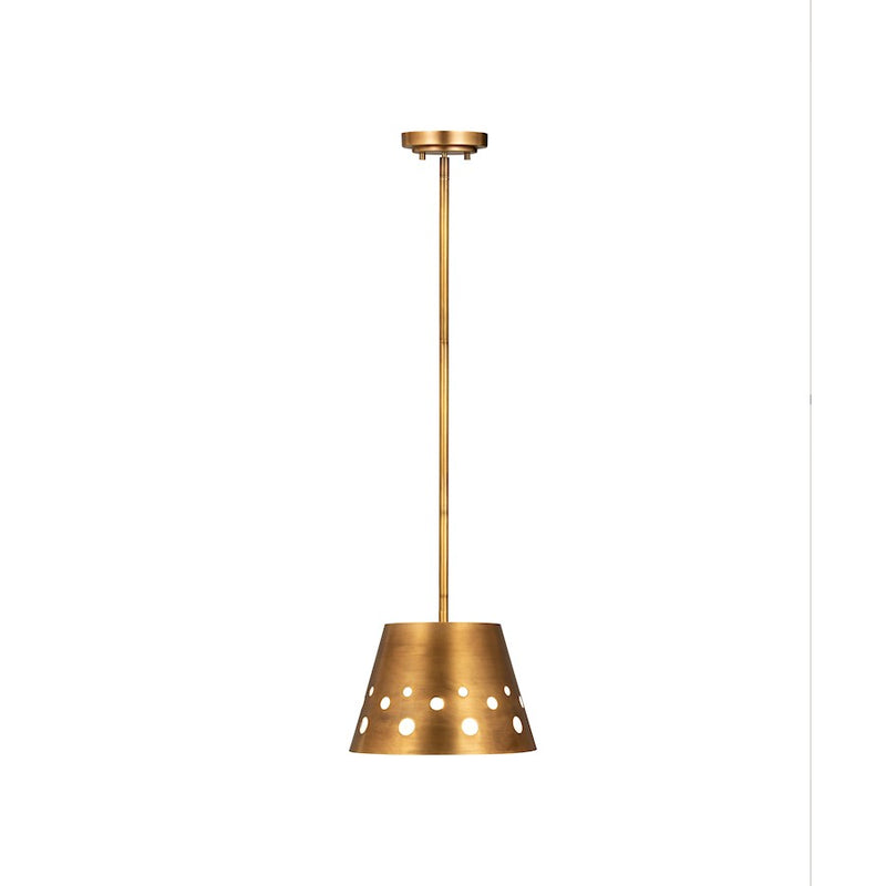 Z-Lite Katie 1 Light 12" Chandelier, Rubbed Brass