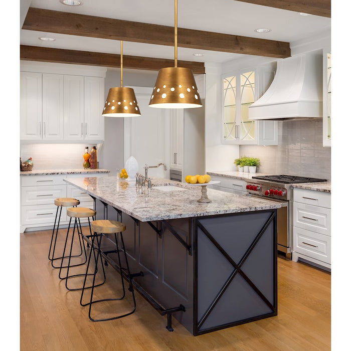 Z-Lite Katie 1 Light 12" Chandelier, Rubbed Brass