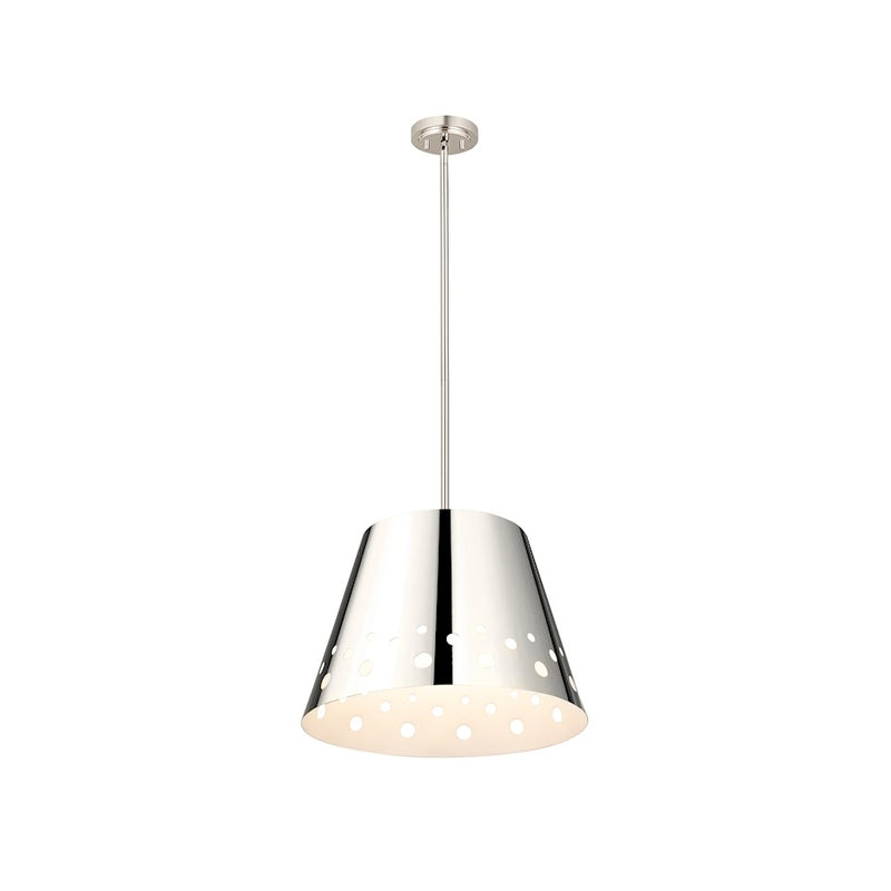 Z-Lite Katie 1 Light 18" Chandelier, Polished Nickel
