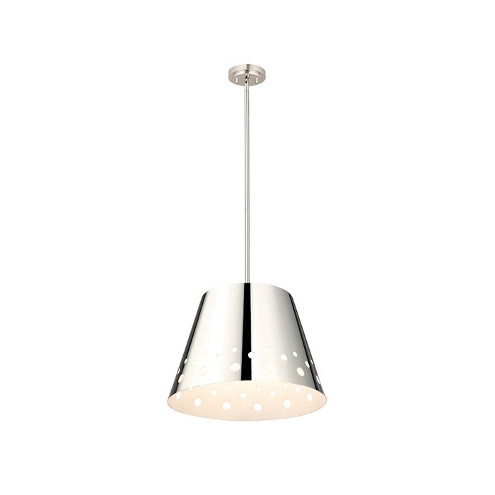 Z-Lite Katie 1 Light 18" Chandelier, Polished Nickel