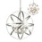 Z-Lite Aranya 6 Light Pendant, Brushed Nickel, Matte Opal - 6017-6L-BN