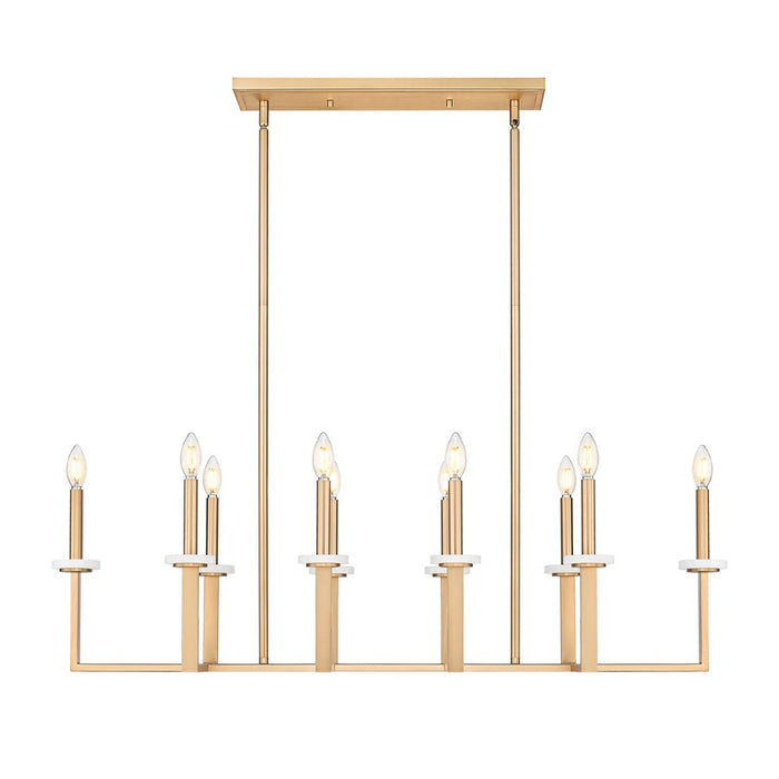 Z-Lite Gaultier 10 Light Linear Chandelier, Mordern Gold