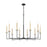 Z-Lite Gaultier 10 Light Chandelier, Matte Black/Mordern Gold