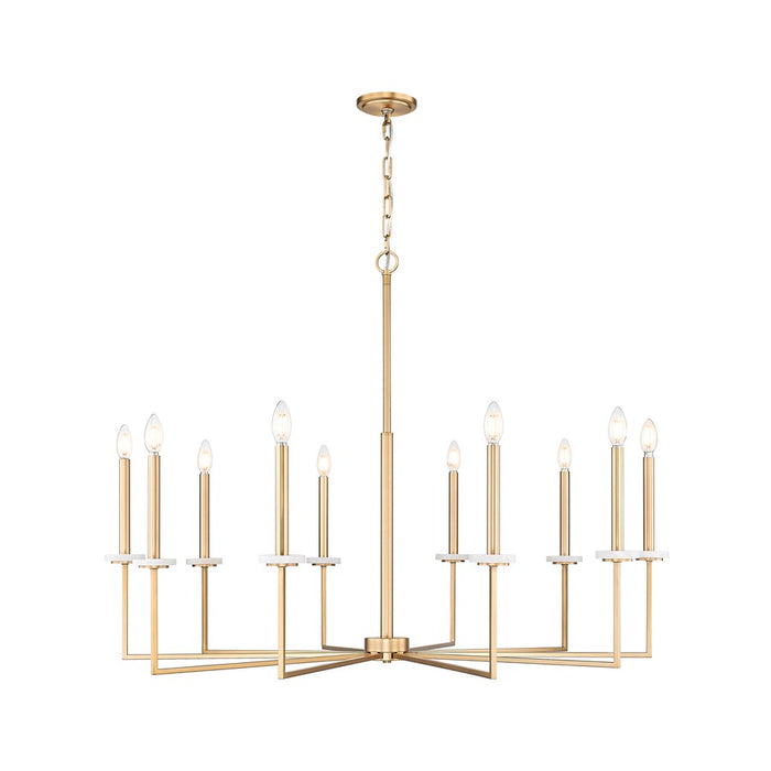 Z-Lite Gaultier 10 Light Chandelier, Mordern Gold - 6100-10MGLD
