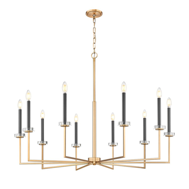 Z-Lite Gaultier 10 Light Chandelier, Mordern Gold