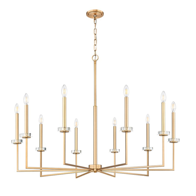 Z-Lite Gaultier 10 Light Chandelier, Mordern Gold