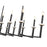 Z-Lite Gaultier 12Lt Linear Chandelier, Matte Black/Mordern Gold