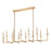 Z-Lite Gaultier 12 Light Linear Chandelier, Mordern Gold - 6100-12L-MGLD