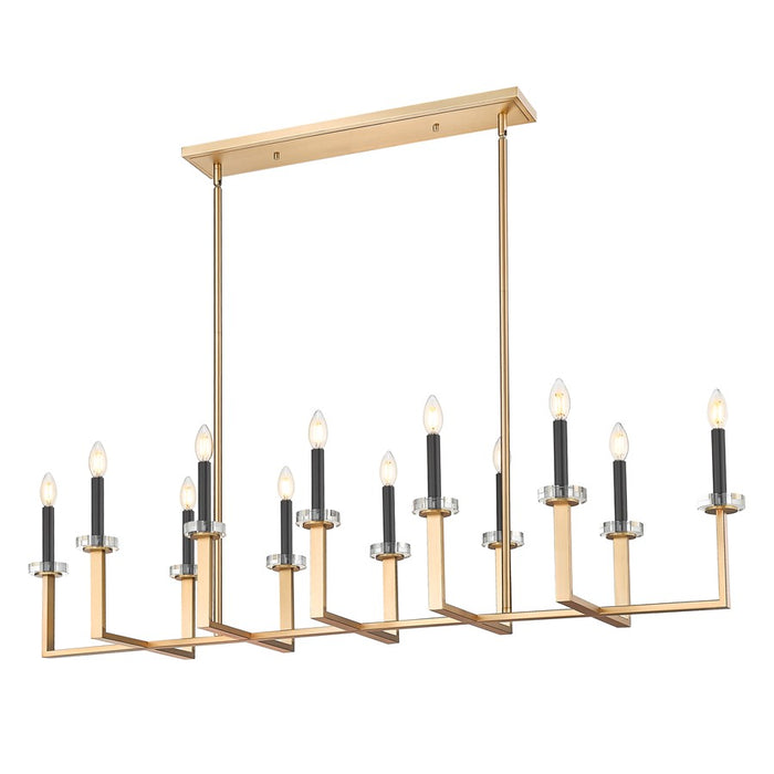Z-Lite Gaultier 12 Light Linear Chandelier, Mordern Gold
